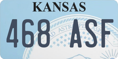 KS license plate 468ASF
