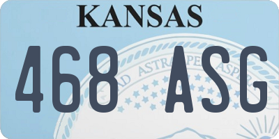 KS license plate 468ASG