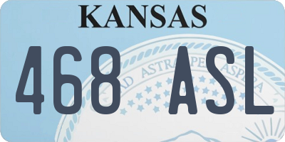 KS license plate 468ASL