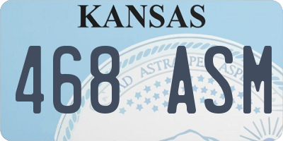 KS license plate 468ASM