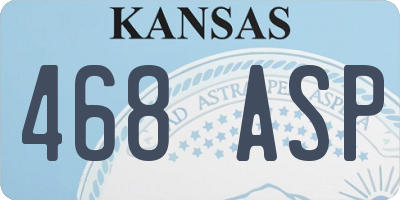 KS license plate 468ASP