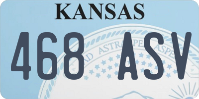 KS license plate 468ASV