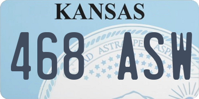 KS license plate 468ASW