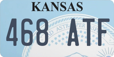 KS license plate 468ATF