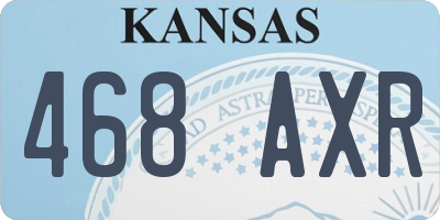KS license plate 468AXR