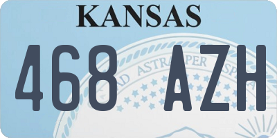 KS license plate 468AZH