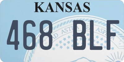 KS license plate 468BLF