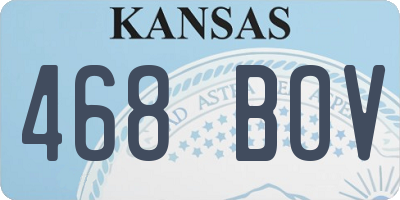 KS license plate 468BOV