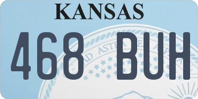 KS license plate 468BUH