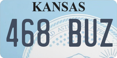 KS license plate 468BUZ