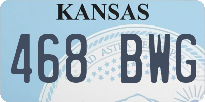 KS license plate 468BWG