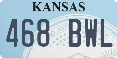 KS license plate 468BWL