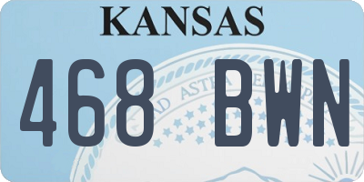 KS license plate 468BWN