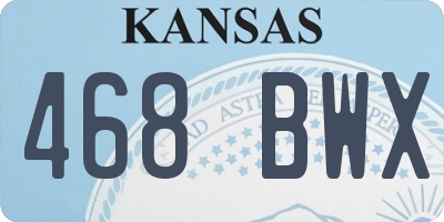 KS license plate 468BWX