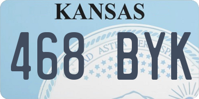 KS license plate 468BYK