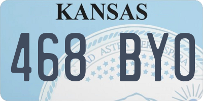 KS license plate 468BYO