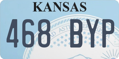 KS license plate 468BYP