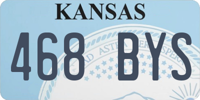 KS license plate 468BYS