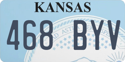 KS license plate 468BYV