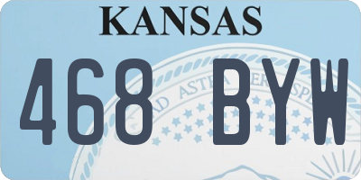 KS license plate 468BYW