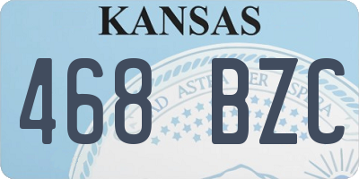 KS license plate 468BZC