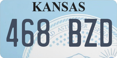KS license plate 468BZD