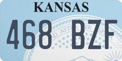 KS license plate 468BZF