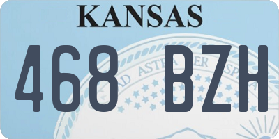 KS license plate 468BZH