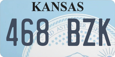 KS license plate 468BZK
