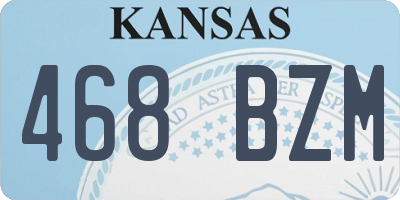 KS license plate 468BZM
