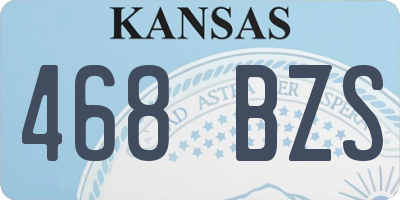 KS license plate 468BZS