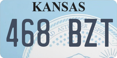 KS license plate 468BZT