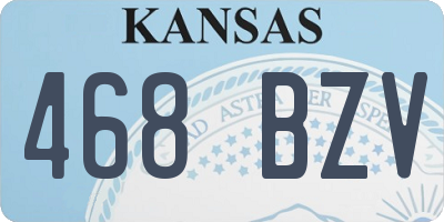 KS license plate 468BZV