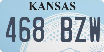 KS license plate 468BZW
