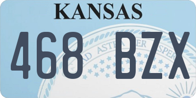 KS license plate 468BZX