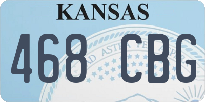 KS license plate 468CBG