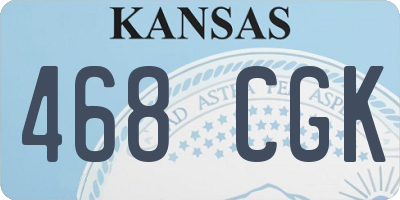 KS license plate 468CGK