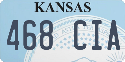 KS license plate 468CIA