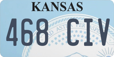 KS license plate 468CIV