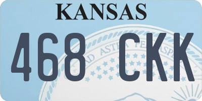 KS license plate 468CKK