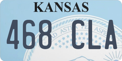 KS license plate 468CLA