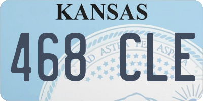KS license plate 468CLE