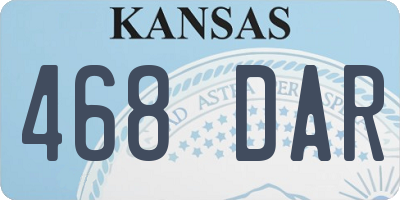 KS license plate 468DAR