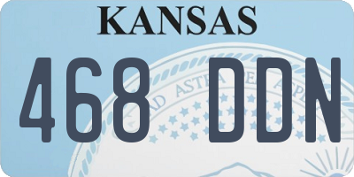 KS license plate 468DDN