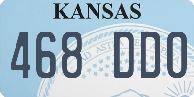 KS license plate 468DDO