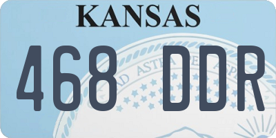 KS license plate 468DDR