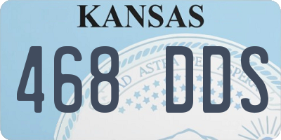 KS license plate 468DDS
