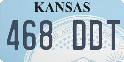 KS license plate 468DDT