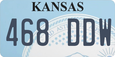 KS license plate 468DDW