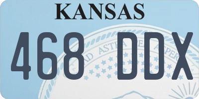 KS license plate 468DDX